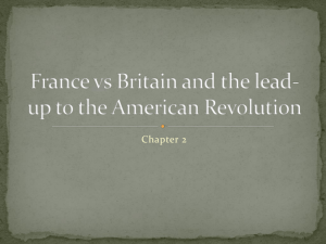 France vs Britain and the lead-up to the American