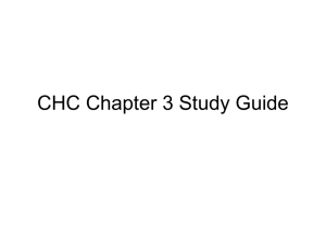 CHC Chapter 3 Study Guide