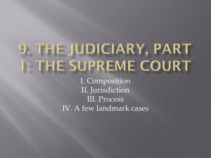 9. The judiciary, part 1