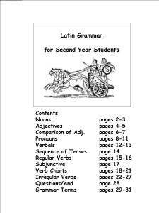 Latin Grammar for First Year Students