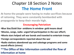 Chapter 18 Section 2 Notes The Home Front