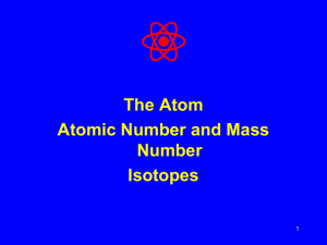 Review parts of the atom and intro to Isotopes PPT