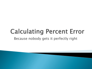 Calculating Percent Error