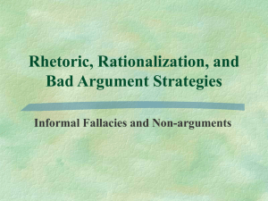 Rhetoric, Rationalization, and Bad