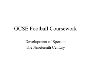 GCSE Football Coursework