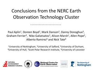 Conclusions from the NERC Earth Observation Technology Cluster