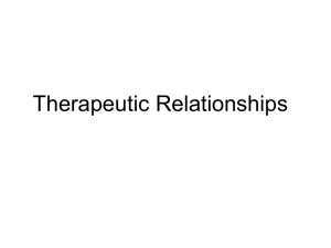 Chapter 5 Therapeutic Relationships
