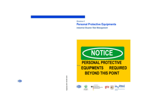 VIII. Selection guidelines for eye and face protection