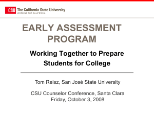 high school collaborative - The California State University