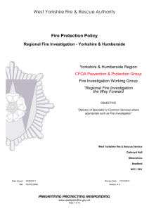 Fire Investigation Policy (Regional)