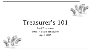Treasurer*s 101