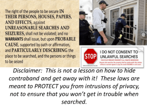 Legal or Illegal Search?