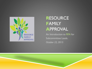 Resource Family Approval