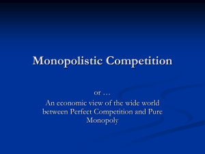 Monopolistic Competition Slide Presentation