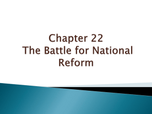 Chapter 22 The Battle for National Reform
