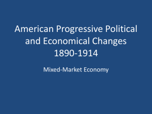 American Progressive Political and Economical Changes