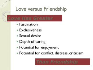 Social Context of Intimate Relationships