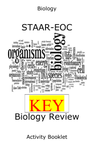 Biology Review Activity Booklet - Teacher 2014-15
