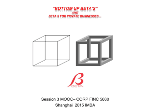 bottom up betas FINC5880 Session 3 2015