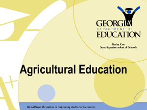 agricultural education local plan document 2008-2009