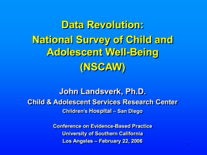 Data Revolution: National Survey of Child and Adolescent Well