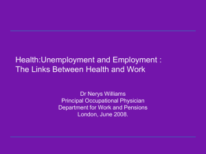 Links between health and work