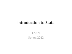 Introduction to Stata