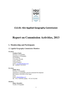 Report on Commission Activities, 2013