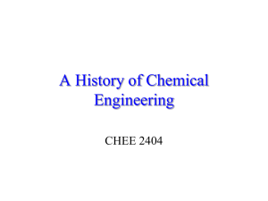 A History of Chemical Engineering