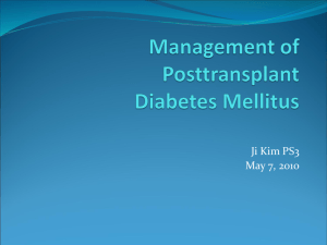 Posttransplant Diabetes Mellitus