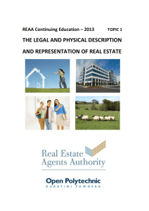 the legal and physical description and representation of real estate