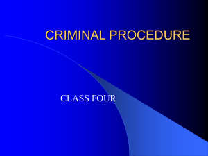 Criminal Procedure, Class IV