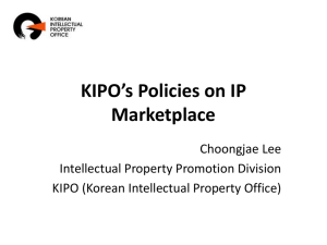 KIPO's Policies on IP Marketplace