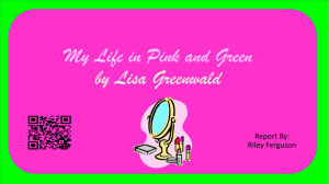 My Life in Pink and Green by Lisa Greenwald