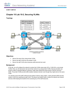 Lab 10-2 Securing VLAN's