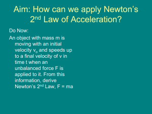 Newton's Law applications PPT