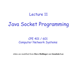 Lecture 5 Socket Programming