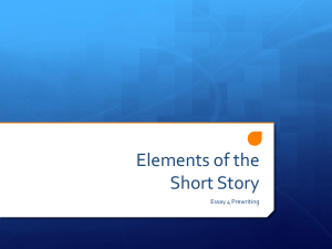 Essay 4 Short Story Element and Self Analysis