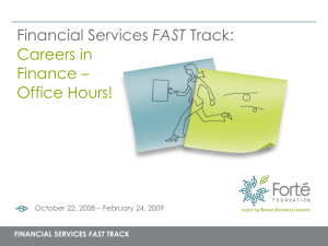 financial services fast track