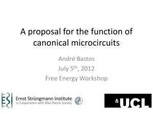 Canonical microcircuit from predictive coding