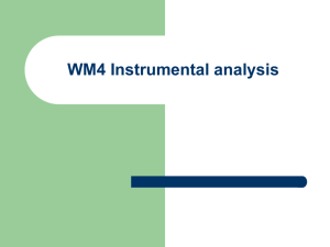 WM4 Instrumental analysis