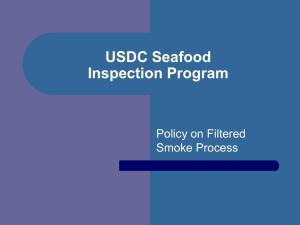 USDC Seafood Inspection Program Policy on Filtered Smoke