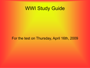 WWI.Study.Guide - Plantan Homework