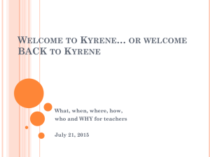 Welcome to Kyrene* or welcome BACK to Kyrene