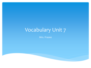 Vocabulary Week 5 - Heath City School District