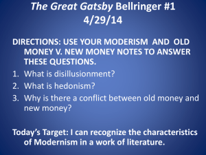 The Great Gatsby Bellringer #1 4/8/13