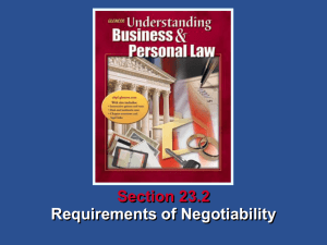 Section Outline Understanding Business and Personal Law