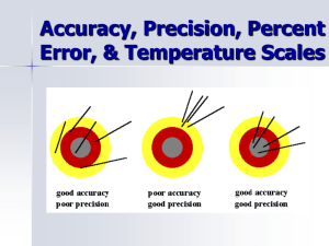 PPT Accuracy, Precision, and Percent Error