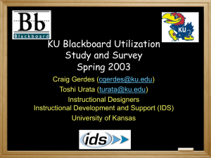 KU Blackboard Utilization Study and Survey Spring 2003