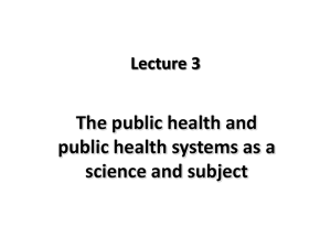 Public health and health care service